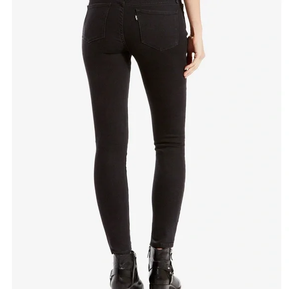 Levi’s Women's Black Skinny Jeans Midrise size 14 / 32 - Picture 2 of 10